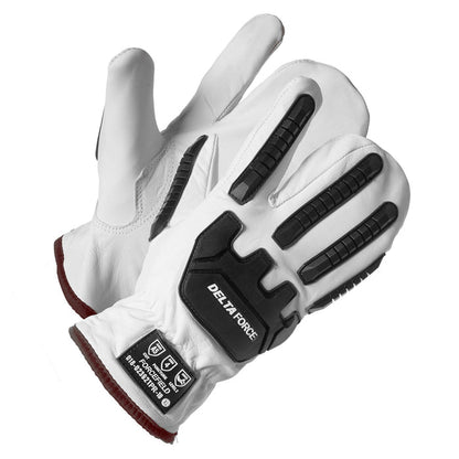 Forcefield Leather Impact Winter One Finger Mitts with Cut and TPR Protection
