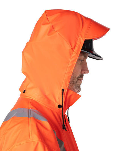 Forcefield Lightweight Fire Resistant (FR) Hi-Vis Safety Rain Jacket