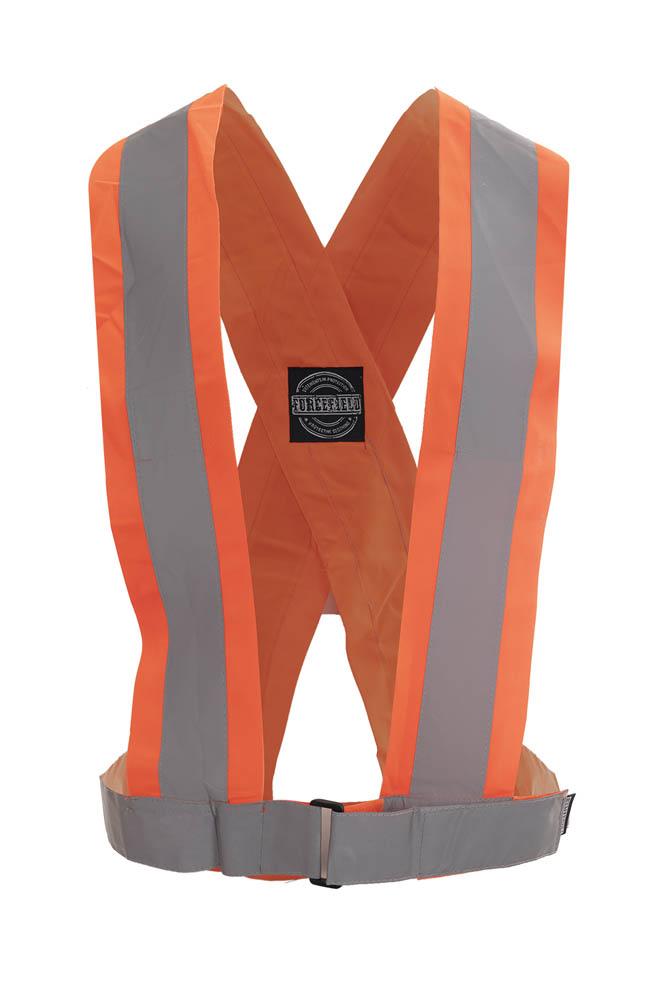 Forcefield Orange 4" Tricot Traffic Sash