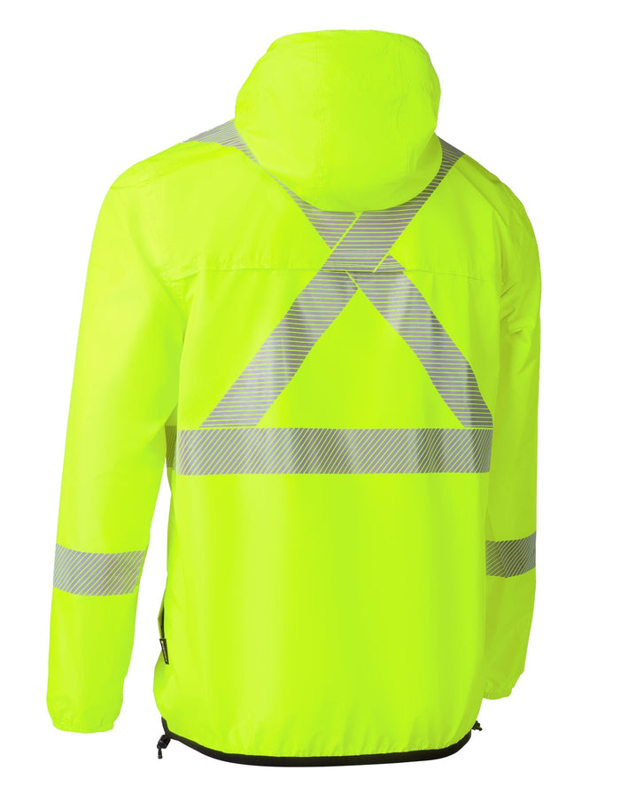 Forcefield "The Rainbreaker" Hi Vis Lightweight Packable Hooded Rain Jacket Shell