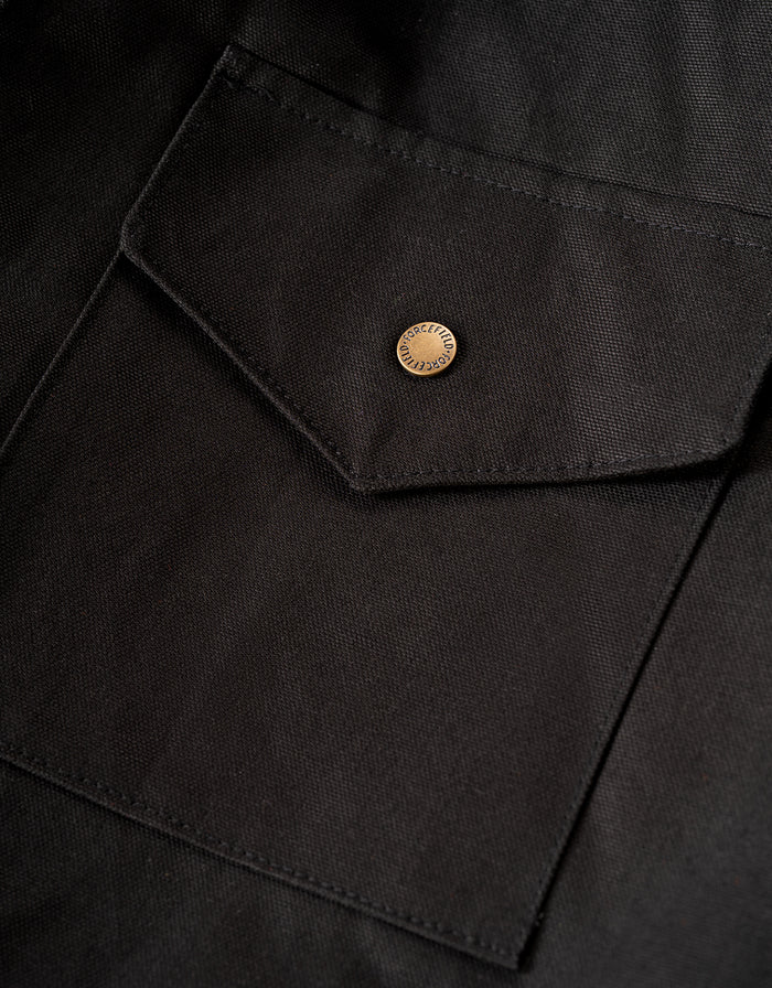 Forcefield Winter Lined Black Cotton Canvas Coverall