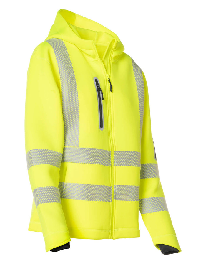 Forcefield Women's Lime Technical Safety Zip-Up Softshell Hoodie