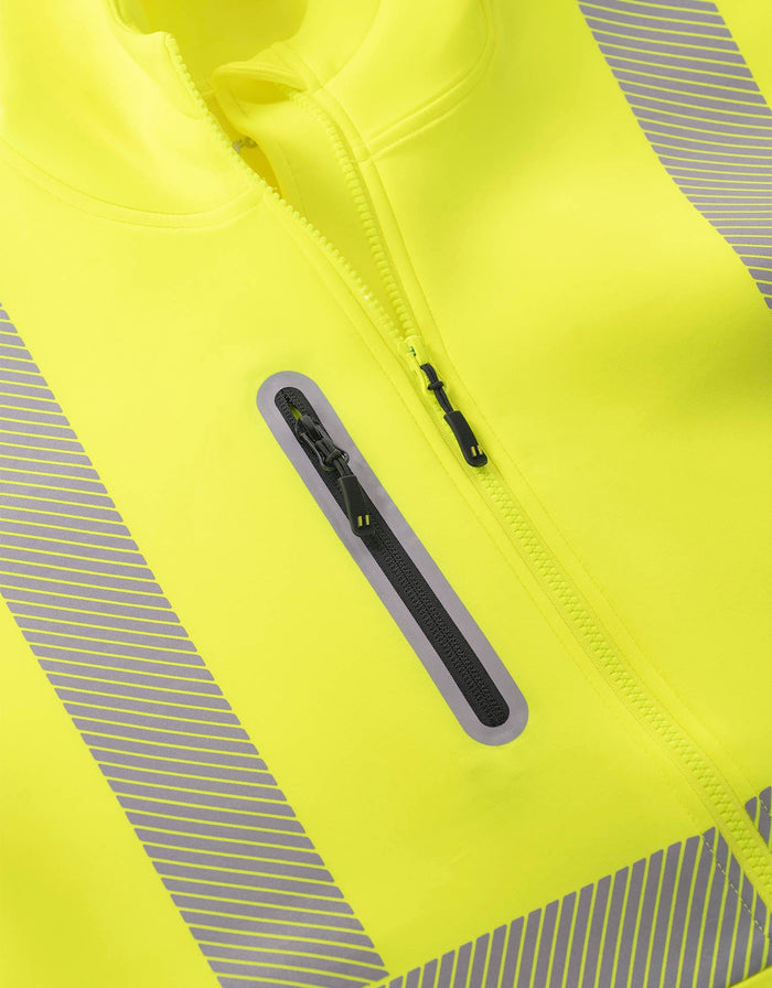 Forcefield Women's Lime Technical Safety Zip-Up Softshell Hoodie