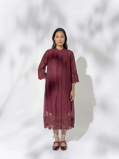GIA BURGUNDY DRESS