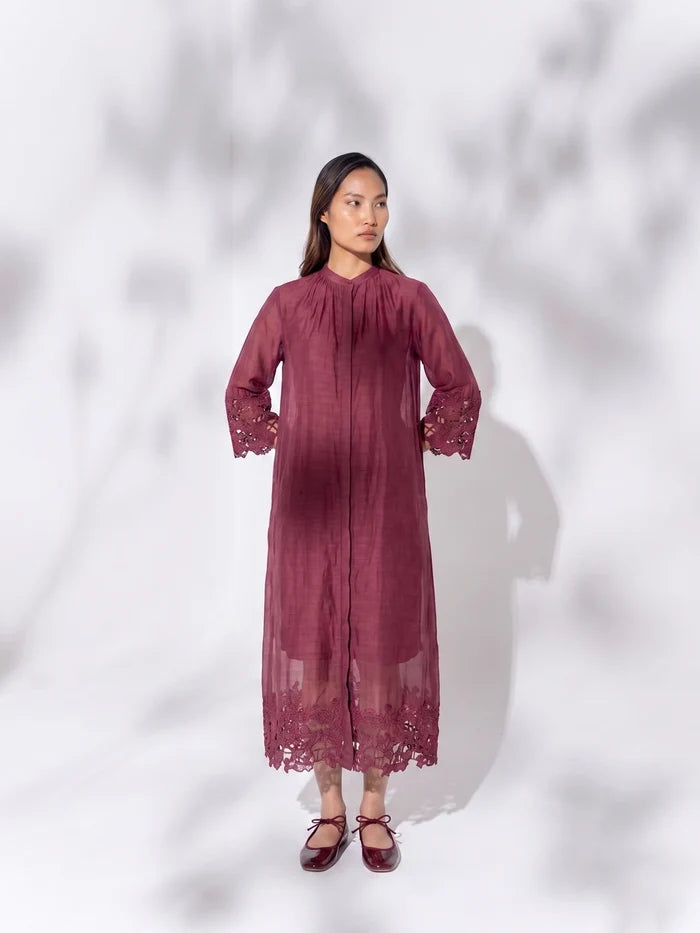 GIA BURGUNDY DRESS
