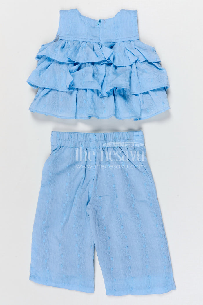The Nesavu Girls Co-Ord Sets Girls Beautiful Georgette Embroidered Co-ord Set for Party Wear and Festive Style Nesavu Nesavu girls georgette embroidered co-ord set for parties festive wear and stylish kids fashion