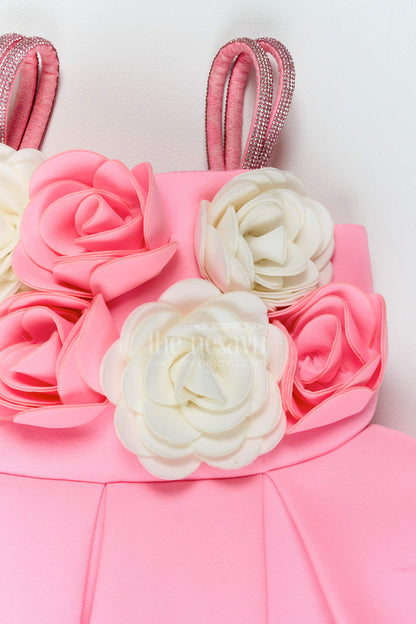 The Nesavu Girls Fancy Party Frock Girls Bouquet Frock for Cake Cutting and Birthday Photo Moments Nesavu Nesavu Girls Bouquet Scuba Frock For Cake Cutting Birthday Photos Milestone Parties And Family Celebrations