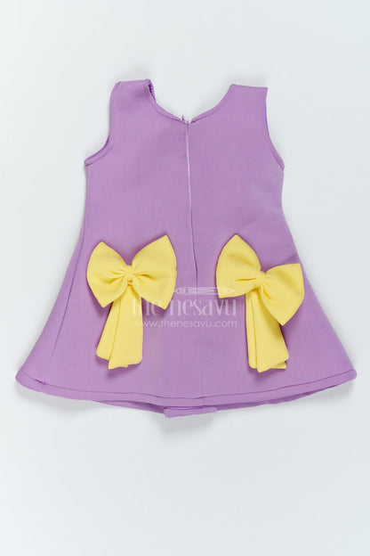 The Nesavu Girls Fancy Party Frock Girls Bow Front Party Dress for Family Outings and Special Occasions Nesavu Nesavu Girls Bow Front Scuba Party Dress For Family Outings Birthdays And Special Celebration Occasions