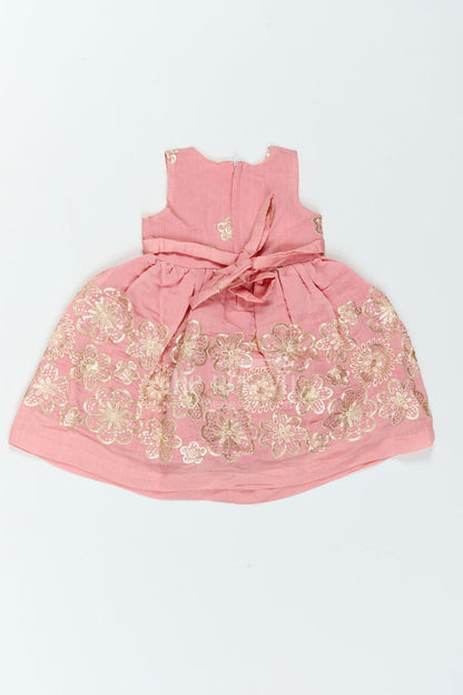 Girls Brocade Party Frock for Weddings Birthdays and Festive Functions