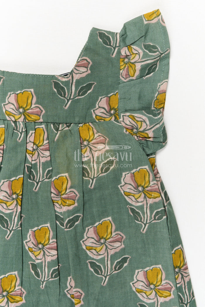 The Nesavu Girls Casual Set Girls Casual Cotton Set for Playdates and Summer Comfort Nesavu Nesavu girls cotton casual set with printed top and shorts for summer play and everyday comfort
