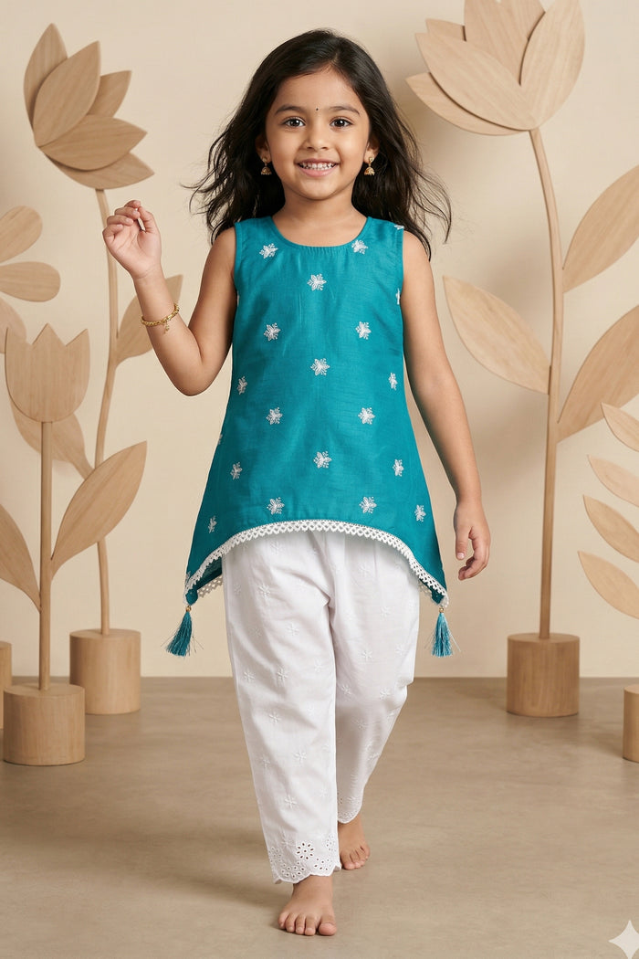 Girls Churidar Set for Family Functions and Festive Gatherings
