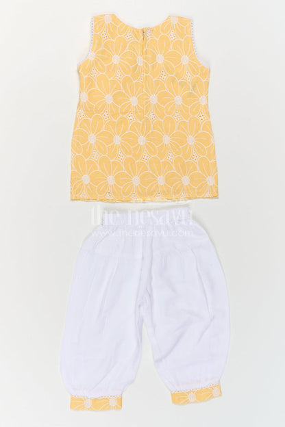 The Nesavu Girls Churidar Sets Girls Churidar Set for Festive Wear and Traditional Occasions Nesavu Nesavu Girls Churidar Set Cotton With Thread Embroidery For Festive And Traditional Wear