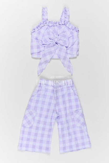 The Nesavu Girls Co-Ord Sets Girls Co Ord Set for Casual Wear and Everyday Outings Nesavu Nesavu girls co ord set for casual wear with rayon cotton stripe design breathable everyday kids outfit