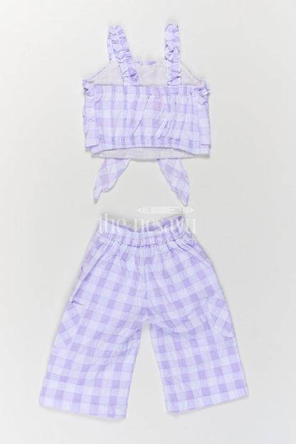 The Nesavu Girls Co-Ord Sets Girls Co Ord Set for Casual Wear and Everyday Outings Nesavu Nesavu girls co ord set for casual wear with rayon cotton stripe design breathable everyday kids outfit