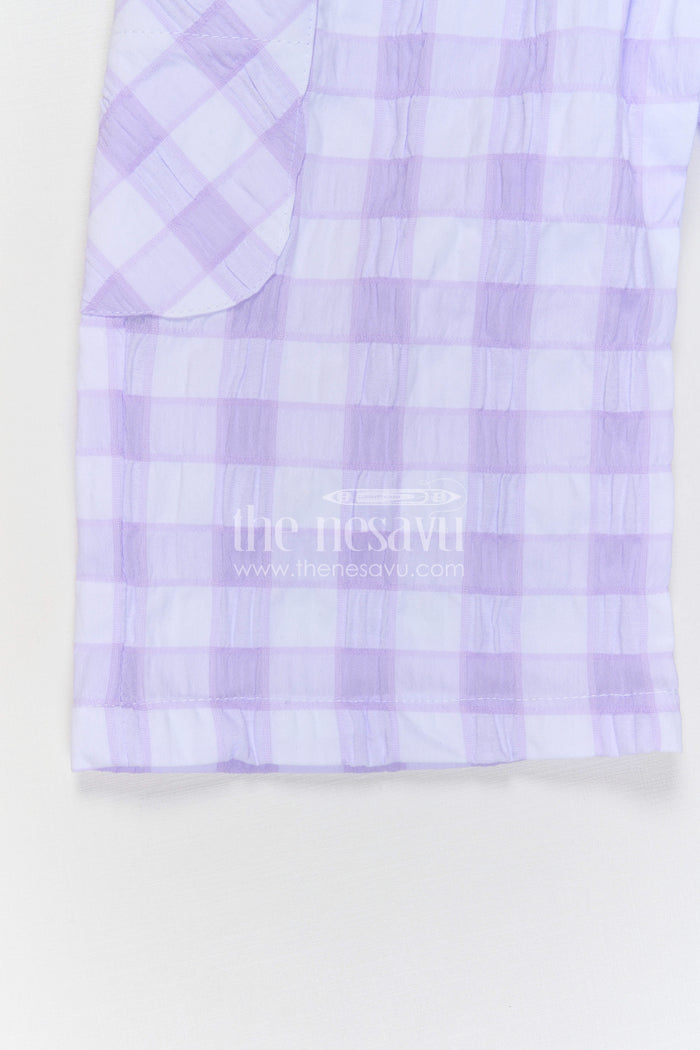 The Nesavu Girls Co-Ord Sets Girls Co Ord Set for Casual Wear and Everyday Outings Nesavu Nesavu girls co ord set for casual wear with rayon cotton stripe design breathable everyday kids outfit