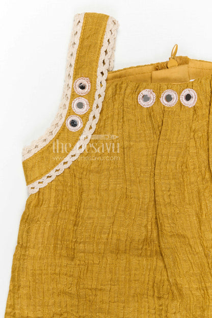 The Nesavu Girls Co-Ord Sets Girls Co Ord Set for Daily Wear and Comfortable Playtime Outfits Nesavu Nesavu girls co ord set for daily wear with rayon cotton fabric and thread embroidery comfortable kids outfit