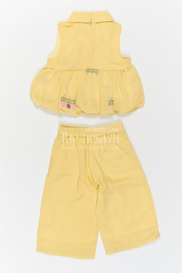 The Nesavu Girls Co-Ord Sets Girls Co Ord Set for Daily Wear and Playfultime Nesavu Nesavu Girls Co Ord Set For Daily Wear Blend Cotton With Thread Embroidery Comfortable Outfit