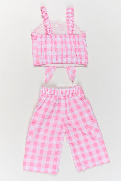 The Nesavu Girls Co-Ord Sets Girls Co Ord Set for Daily Wear and Playtime Comfort Nesavu Nesavu girls co ord set for daily wear with rayon cotton stripe design lightweight comfortable kids outfit