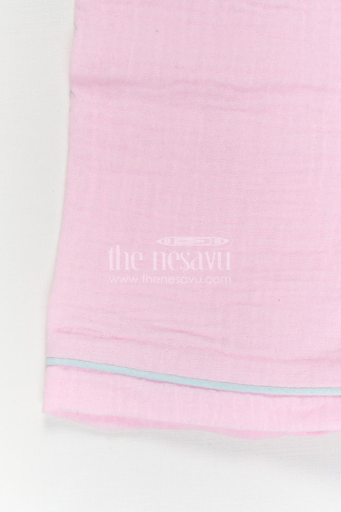 The Nesavu Girls Co-Ord Sets Girls Co Ord Set for Daily Wear and Playtime Nesavu Nesavu Girls Muslin Cotton Co Ord Set With Pants For Daily Wear Breathable Casual Outfit
