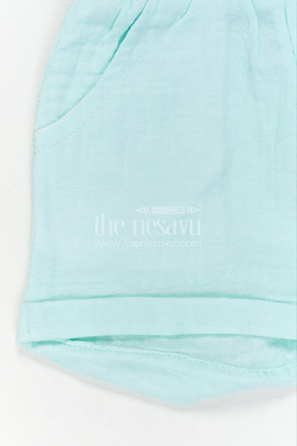 The Nesavu Girls Co-Ord Sets Girls Co Ord Set for Daily Wear and Summer Outings Nesavu Nesavu Girls Muslin Cotton Co Ord Set For Daily Wear Breathable Summer Outfit For Kids