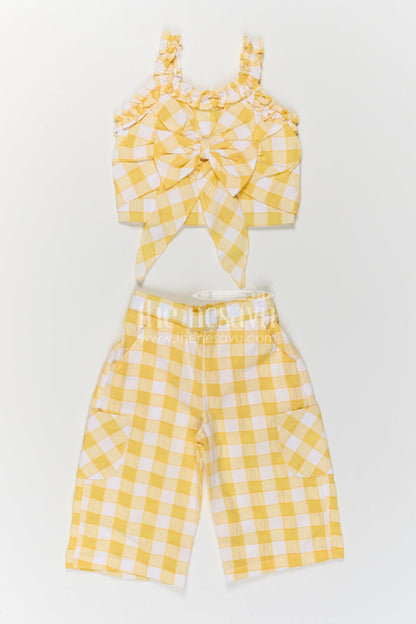 The Nesavu Girls Co-Ord Sets Girls Co Ord Set for Summer Outings and Casual Date Nesavu Nesavu girls co ord set for summer outings with rayon cotton stripe design breathable lightweight kids wear