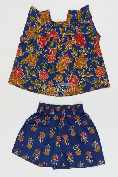 The Nesavu Girls Co-Ord Sets Girls Cotton Co Ord Set for Casual Wear Nesavu 16 (1Y) / Purple / Cotton GCS014B-16 Nesavu Girls Cotton Co Ord Set With Digital Print For Summer Outings Casual Wear And Daily Comfort
