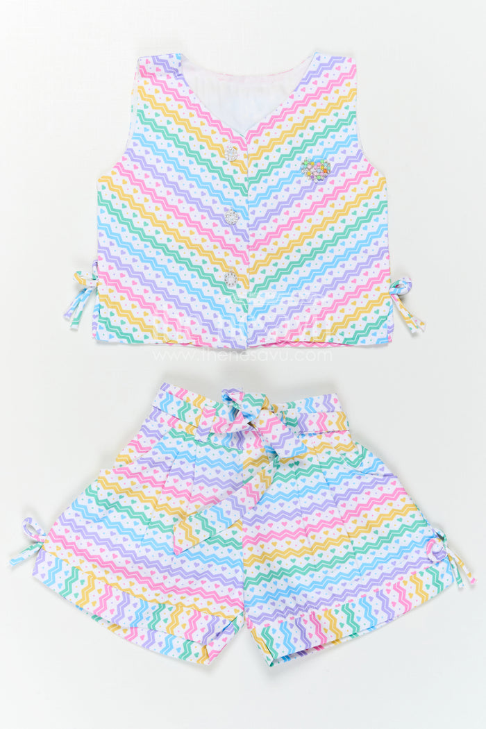 The Nesavu Girls Casual Set Girls Cotton Co Ord Set for Outings and Everyday Comfort Wear Nesavu Nesavu Girls Cotton Co Ord Set For Outings And Everyday Wear With Digital Print Comfortable Summer Outfit