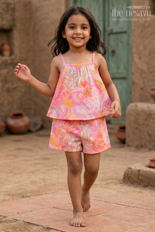 Girls Cotton Co Ord Set for Summer Outings and Vacation Wear