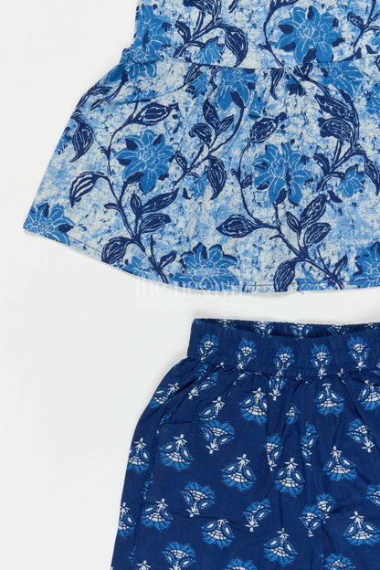 The Nesavu Girls Co-Ord Sets Girls Cotton Co Ord Set for Summer Outings Nesavu Nesavu Girls Cotton Co Ord Set With Digital Print For Summer Outings Travel And Casual Wear