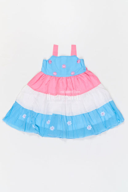 The Nesavu Girls Cotton Frock Girls Cotton Frock for Birthday Celebrations and Family Photos Nesavu 20 (3Y) / Multicolor / Cotton GFC2126B-20 Nesavu girls cotton frock for birthday celebrations twirl dresses for parties and festive occasions