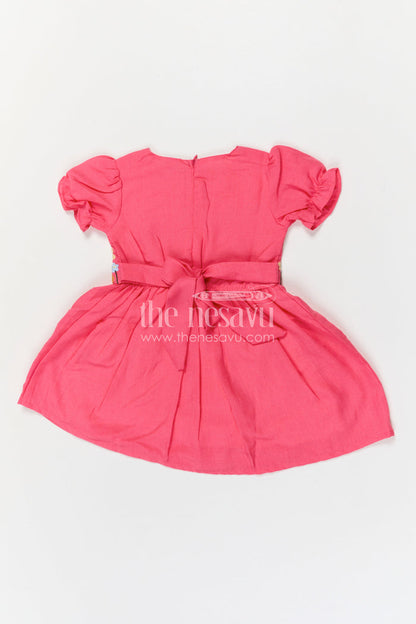 The Nesavu Girls Cotton Frock Girls Cotton Frock for Birthday Celebrations and Playful Outings Nesavu Nesavu Girls Cotton Embroidered Frock For Birthday Parties And Playful Summer Outings