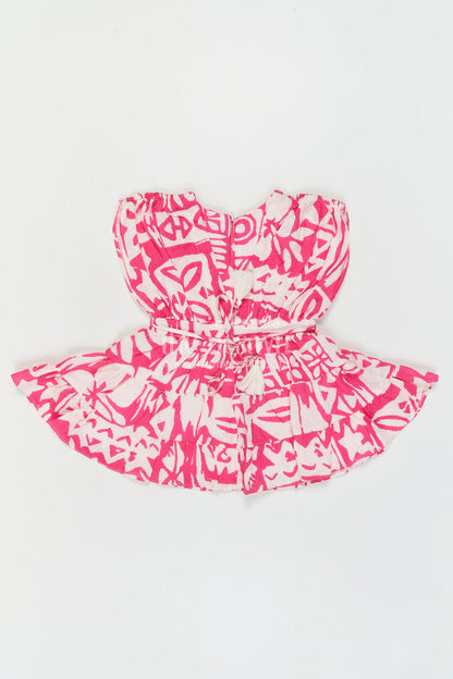 The Nesavu Girls Cotton Frock Girls Cotton Frock for Birthday Parties and Summer Outings Nesavu Nesavu Girls Cotton Frock For Birthday Parties And Summer Outings With Digital Print Sleeveless Design
