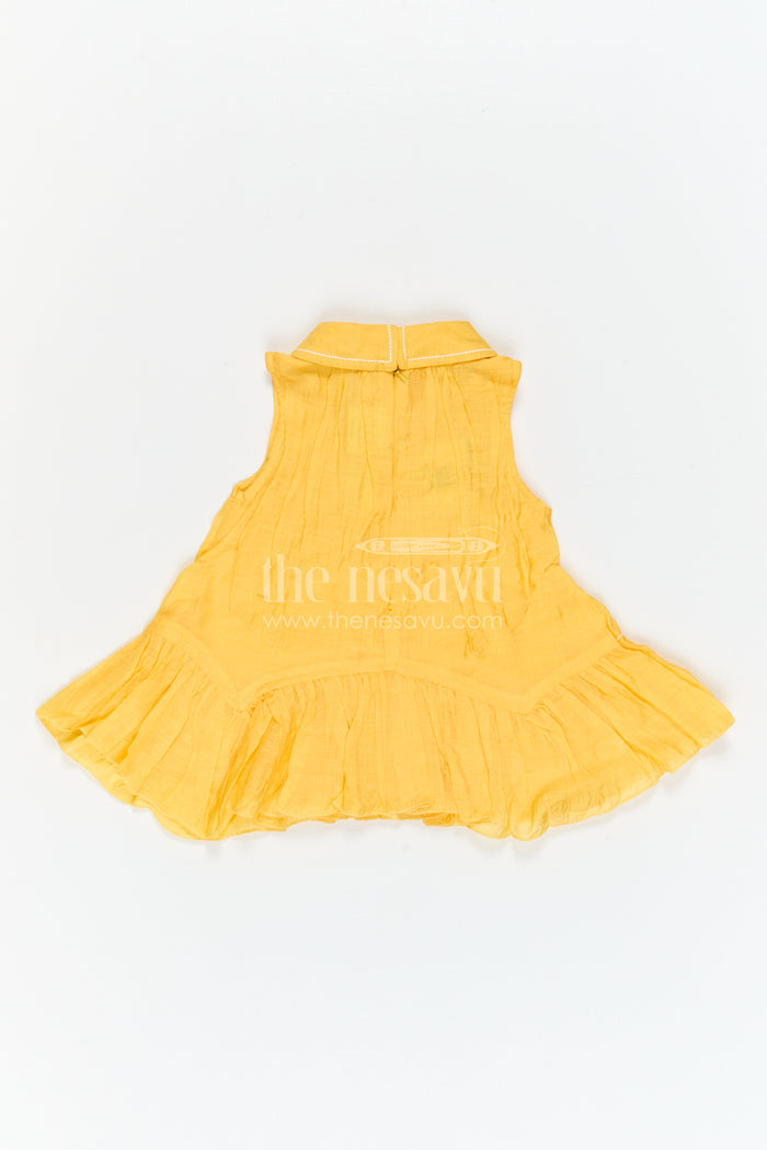 The Nesavu Girls Cotton Frock Girls Cotton Frock for Daily Wear and Playtime Nesavu Nesavu Girls Cotton Frock For Daily Wear Sleeveless Blend Cotton Playtime Outfit For Kids