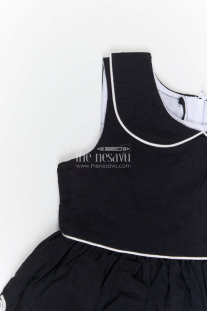 The Nesavu Girls Cotton Frock Girls Cotton Frock for Festive Occasions and Family Gatherings Nesavu Nesavu girls cotton frock with thread embroidery for festive occasions family events and celebrations