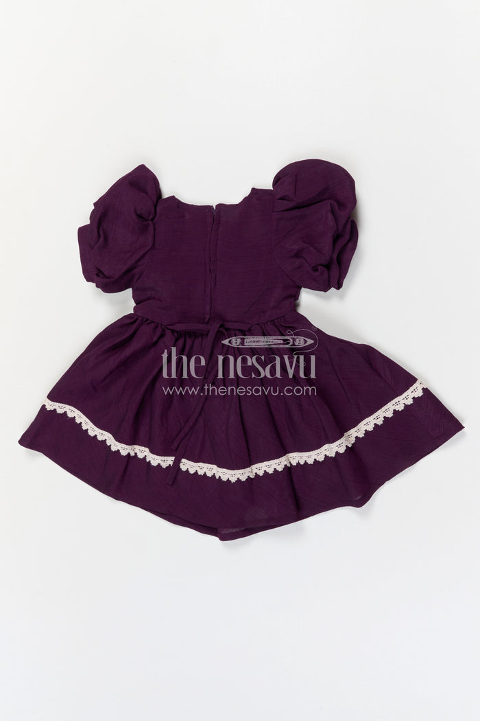 The Nesavu Girls Cotton Frock Girls Cotton Frock for Festive Outings and Family Functions Nesavu Nesavu girls cotton frock for festive outings and family celebrations with floral thread embroidery