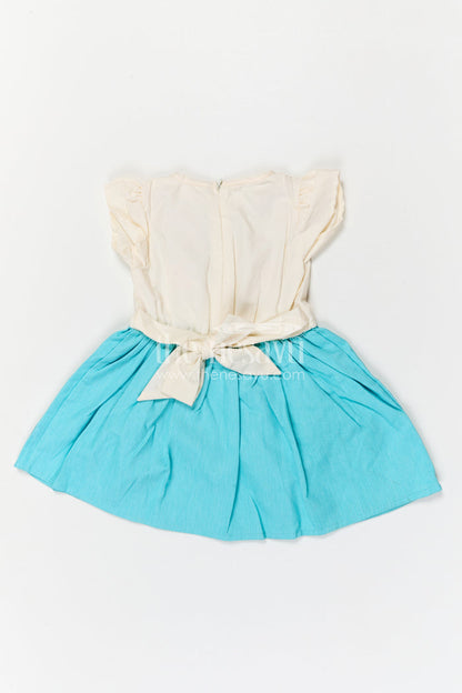 The Nesavu Girls Cotton Frock Girls Cotton Frock for Playful Outings and Casual Celebrations Nesavu Nesavu Girls Cotton Embroidered Frock With Floral Design For Playful Outings And Birthdays