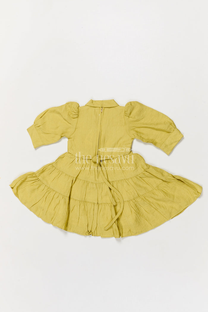 The Nesavu Girls Cotton Frock Girls Cotton Frock for Traditional Functions and Festive Wear Nesavu Nesavu girls cotton blend frock with thread embroidery for festive wear and traditional gatherings