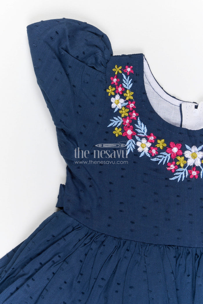 The Nesavu Girls Cotton Frock Girls Cotton Party Frock for Birthdays and Special Celebrations Nesavu Nesavu girls cotton dobby frock for birthday parties festive celebrations and special occasions