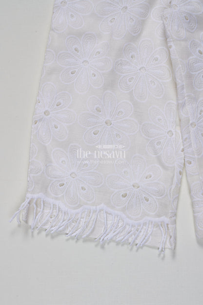 The Nesavu Girls Sharara / Plazo Set Girls Cotton Sharara Set with 3D Doll Patch for Ethnic Day and Casual Outings Nesavu Nesavu girls cotton sharara set doll patch embroidery ethnic day casual celebrations