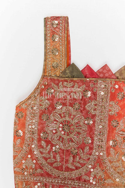 The Nesavu Girls Fancy Lehenga Girls Designer Lehenga for Weddings and Diwali Celebrations Nesavu Nesavu girls designer georgette lehenga for weddings and festive celebrations with embroidered yoke