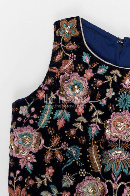 The Nesavu Girls Sharara / Plazo Set Girls Designer Sharara Set for Weddings and Festive Occasions Nesavu Nesavu girls viscose silk sharara set with velvet designer embroidery for weddings and celebrations