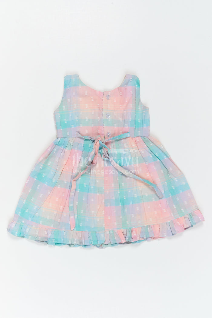 The Nesavu Girls Cotton Frock Girls Dobby Frock for Festive Outings and Birthday Celebrations Nesavu Nesavu Girls Dobby Frock For Birthdays And Festive Family Celebrations