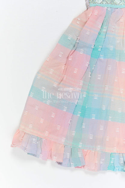 The Nesavu Girls Cotton Frock Girls Dobby Frock for Festive Outings and Birthday Celebrations Nesavu Nesavu Girls Dobby Frock For Birthdays And Festive Family Celebrations