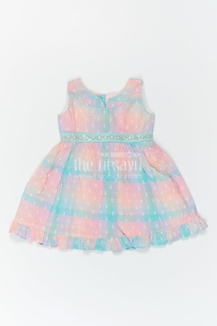 The Nesavu Girls Cotton Frock Girls Dobby Frock for Festive Outings and Birthday Celebrations Nesavu Nesavu Girls Dobby Frock For Birthdays And Festive Family Celebrations
