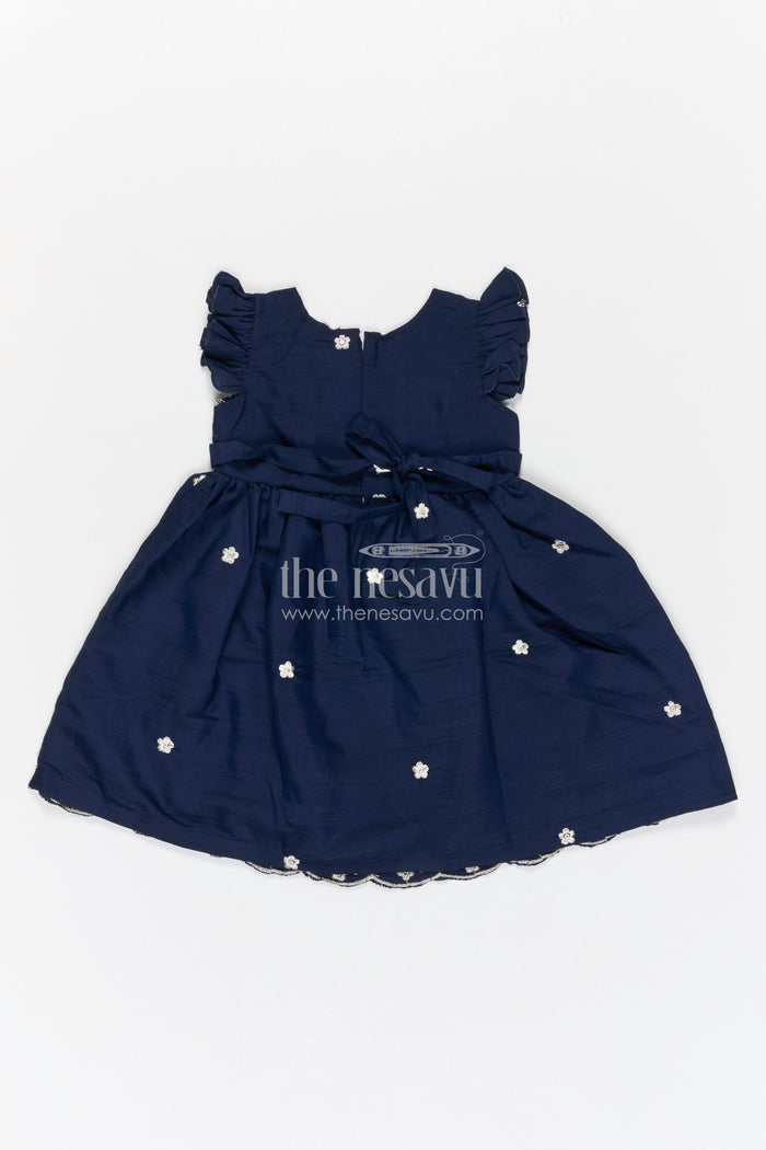The Nesavu Girls Cotton Frock Girls Embroidered Cotton Frock for Festive Celebrations and Family Functions Nesavu Nesavu girls cotton embroidered frock for festive celebrations birthdays and special occasions