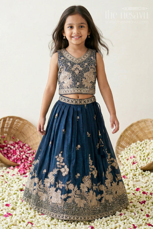 Girls Embroidered Design Lehenga Choli for Weddings and Festive Occasions