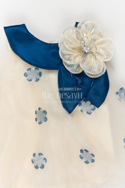 The Nesavu Girls Fancy Party Frock Girls Embroidered Net Frock for Family Portraits and Special Occasions Nesavu Nesavu Girls Embroidered Net Frock For Family Portraits Receptions Birthdays And Special Celebrations