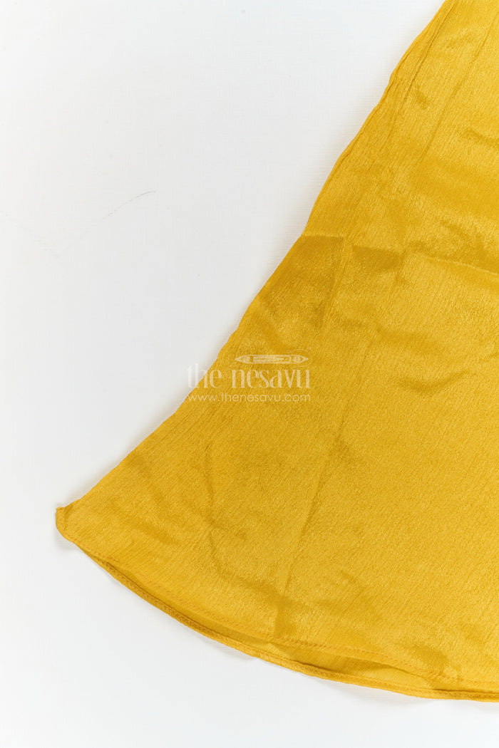 The Nesavu Girls Sharara / Plazo Set Girls Ethnic Palazzo Set for Diwali and Festive School Programs Nesavu Nesavu girls ethnic palazzo set with embroidered blouse for Diwali and cultural events