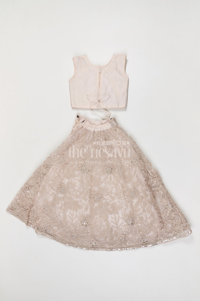 The Nesavu Girls Fancy Lehenga Girls Fancy Lehenga for Weddings and Grand Celebrations Nesavu Nesavu girls soft net embroidered lehenga for weddings grand celebrations and festive occasions