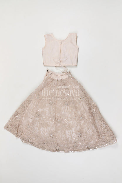 The Nesavu Girls Fancy Lehenga Girls Fancy Lehenga for Weddings and Grand Celebrations Nesavu Nesavu girls soft net embroidered lehenga for weddings grand celebrations and festive occasions